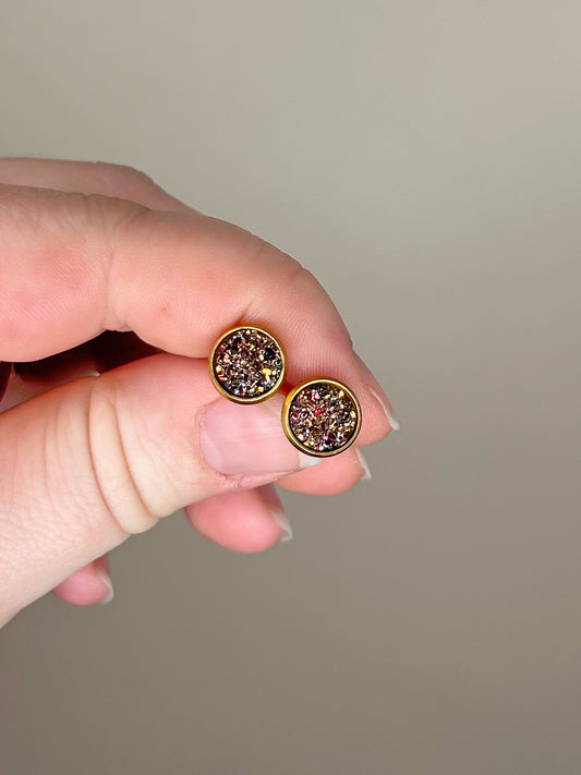 Mini Hazel Druzy Studs