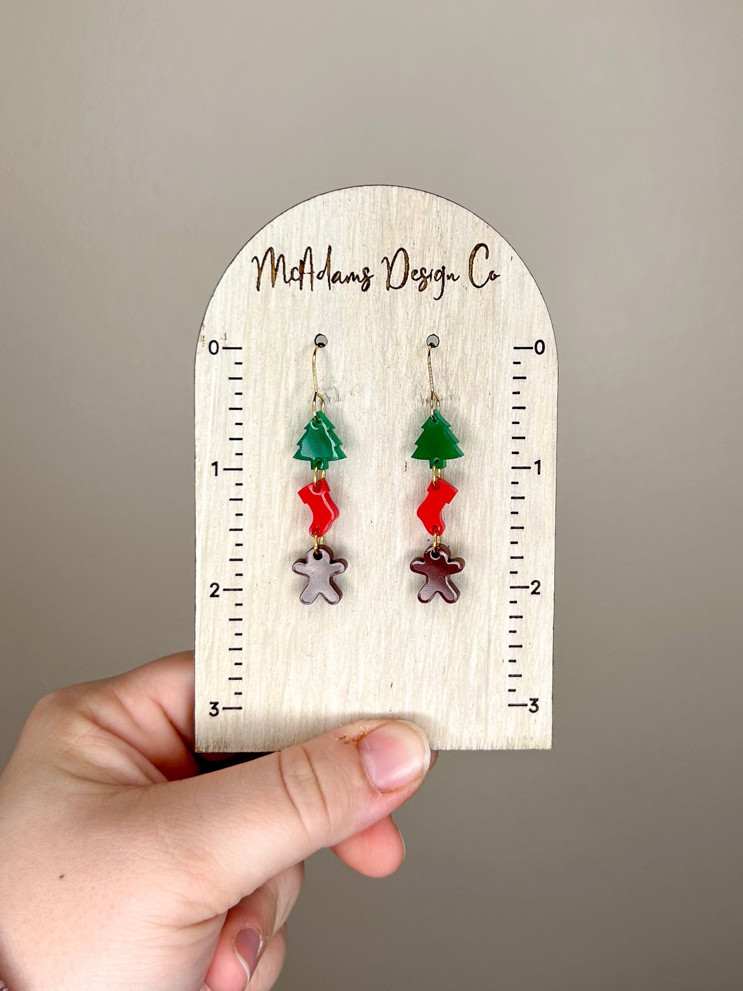 Stacked Christmas Acrylic Earrings