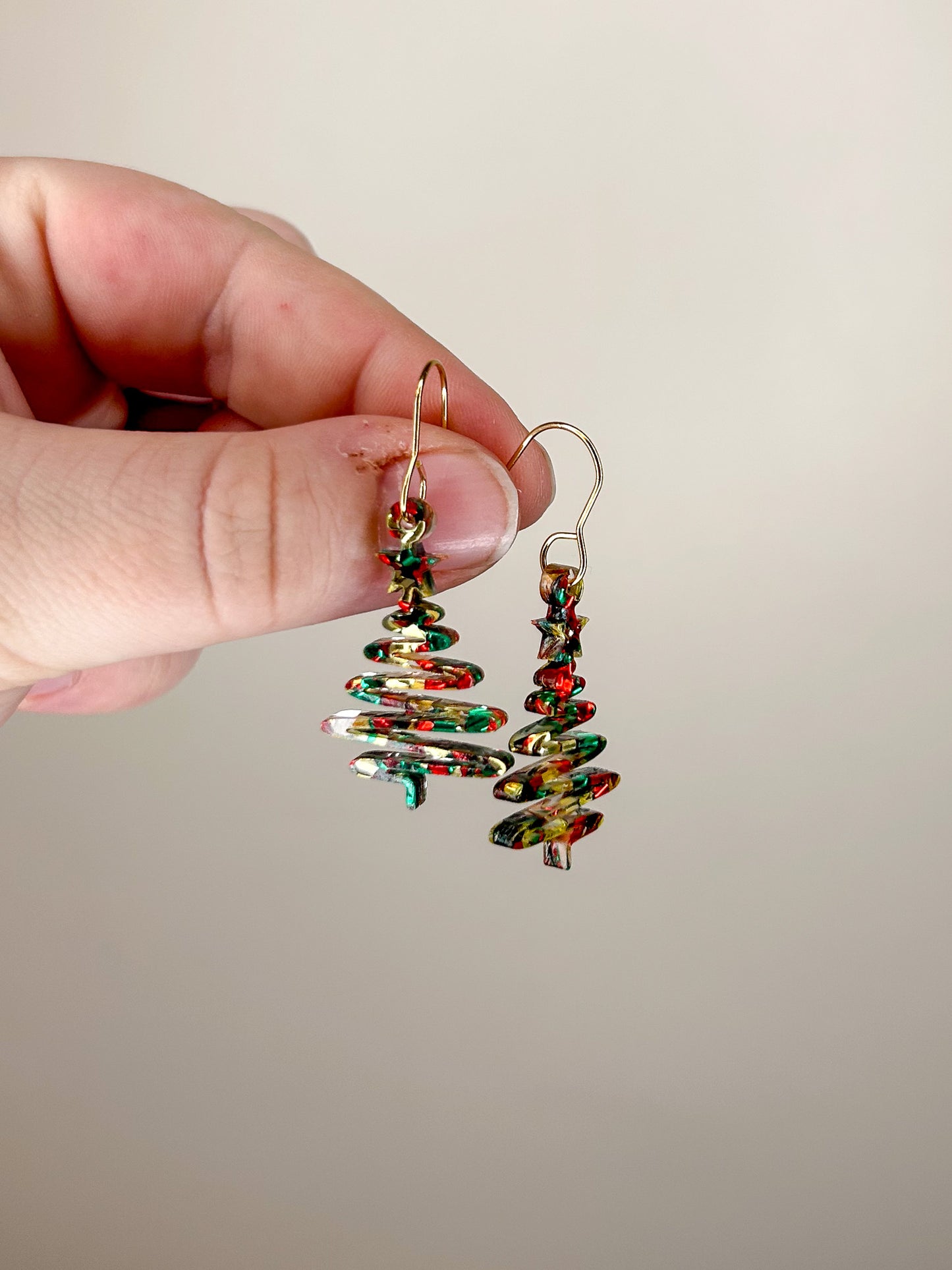 Ribbon Tree Acrylic Earring