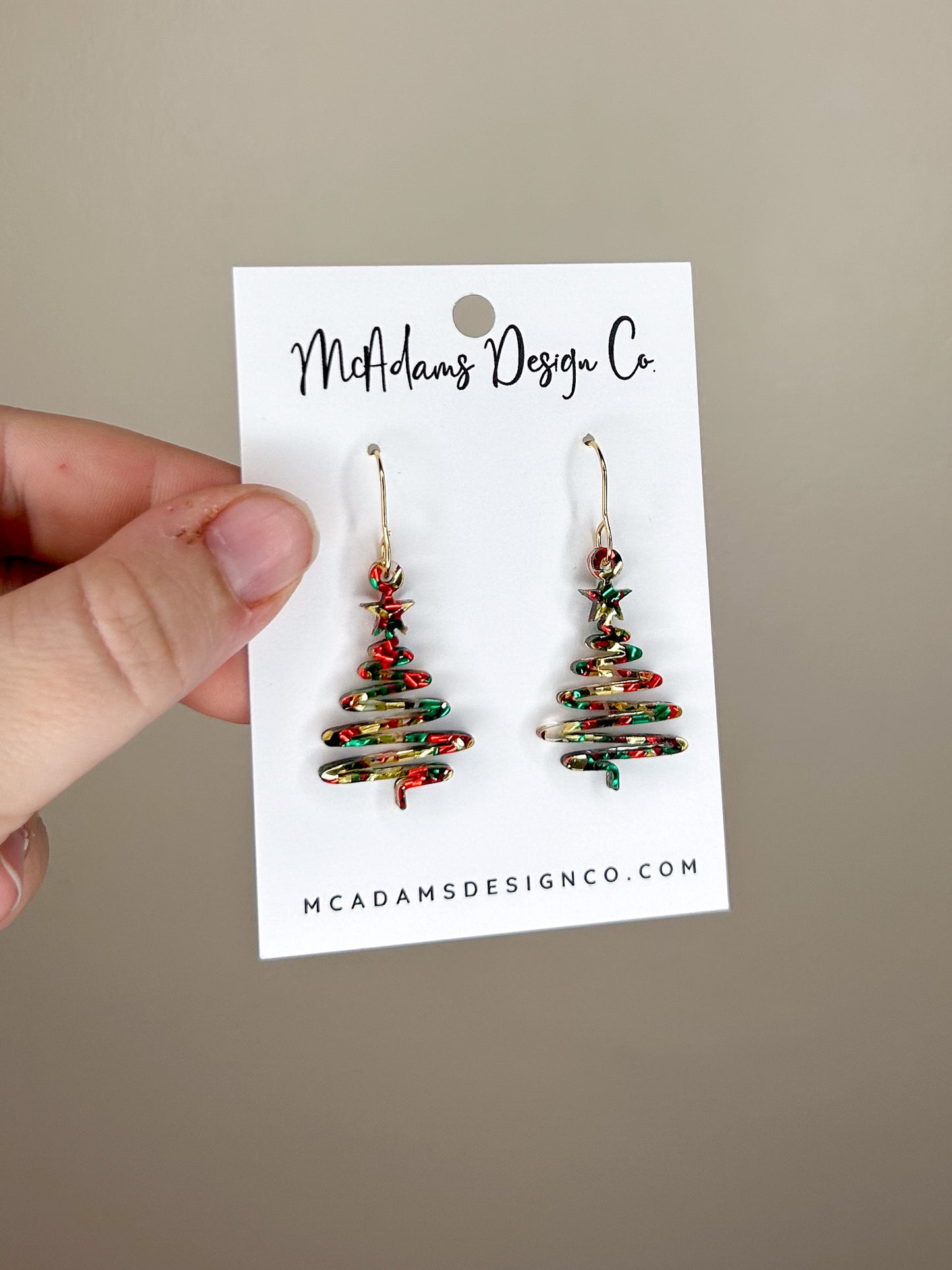 Ribbon Tree Acrylic Earring