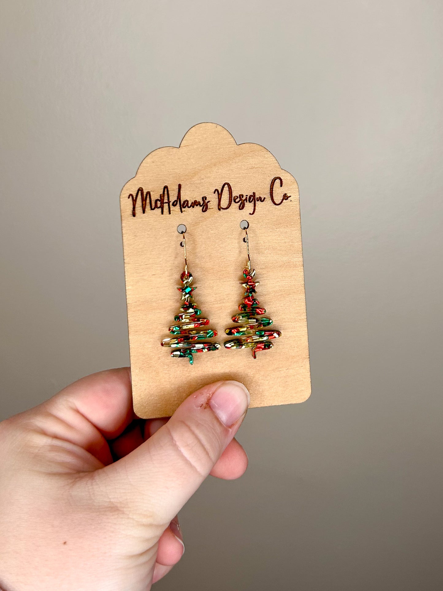 Ribbon Tree Acrylic Earring