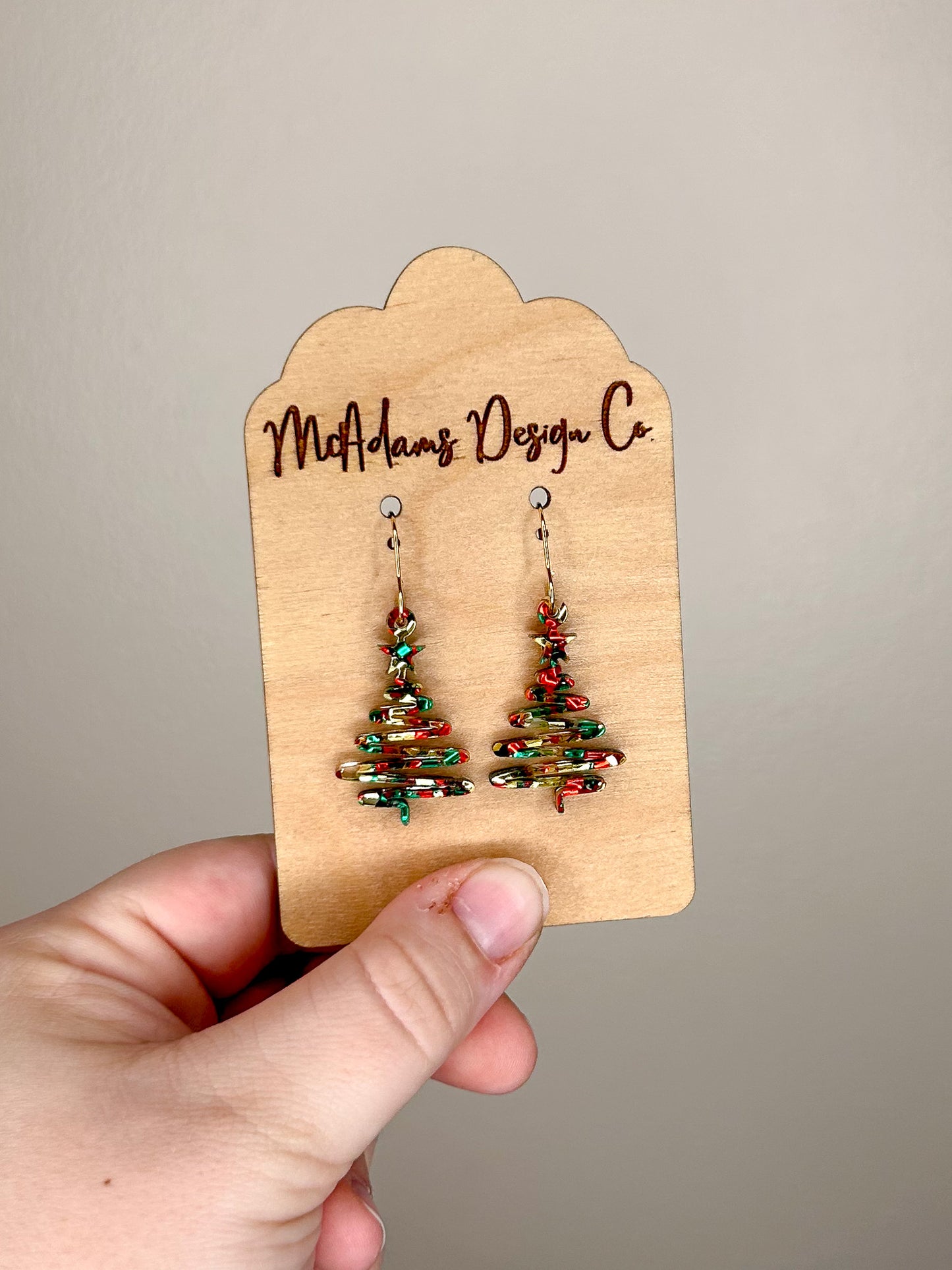 Ribbon Tree Acrylic Earring