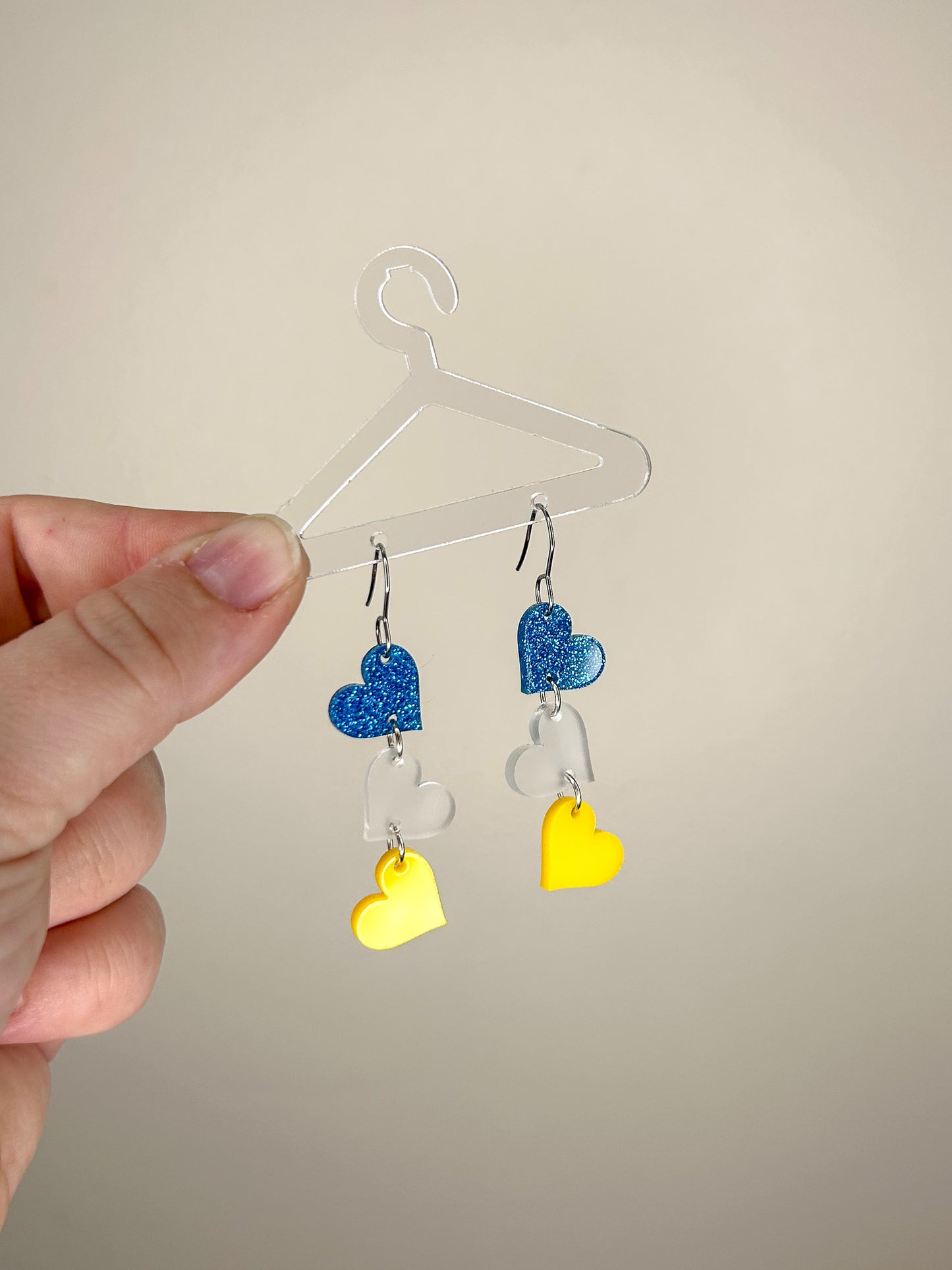 SDSU Hearts Acrylic Earrings (5 Pairs)