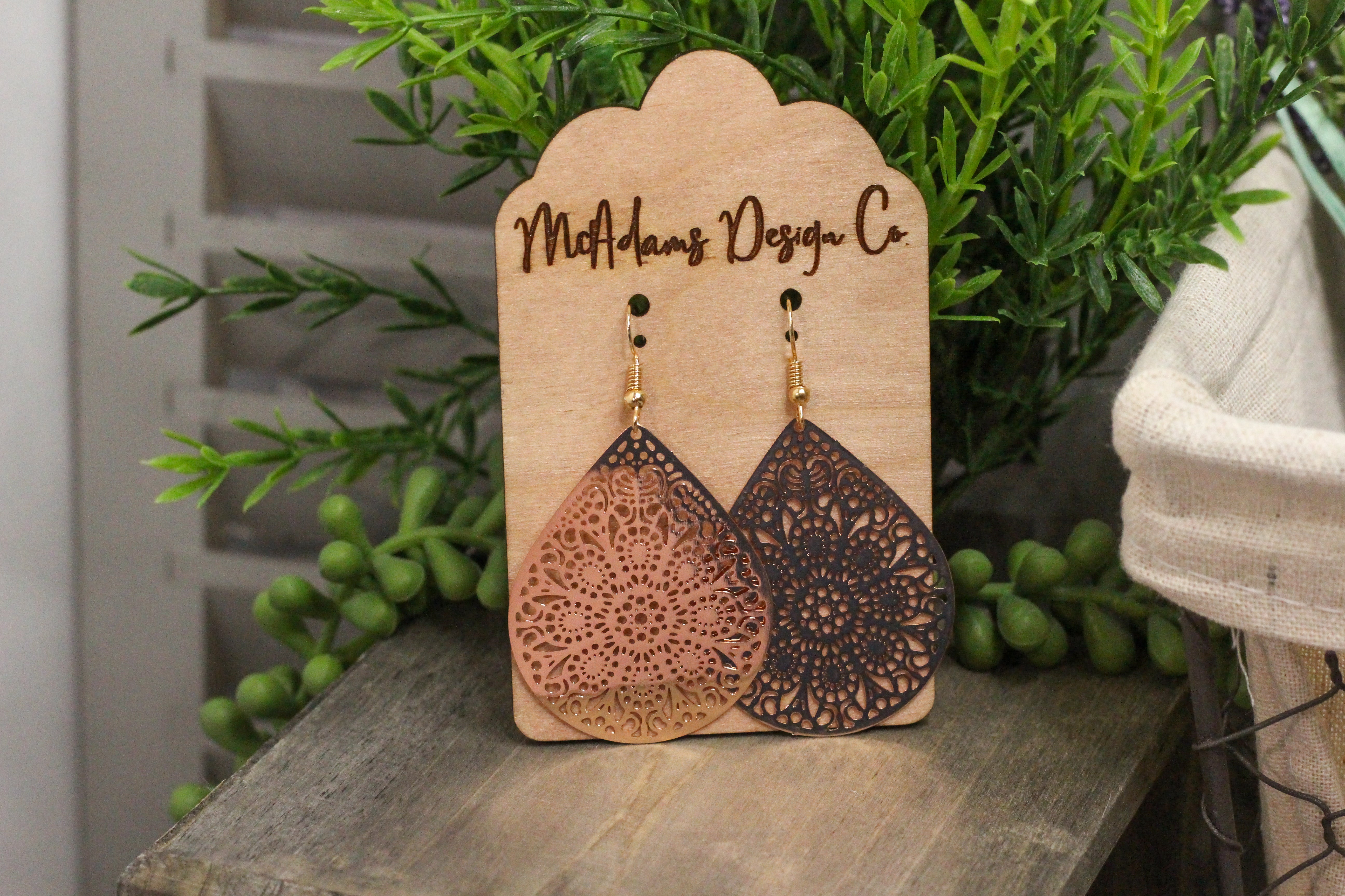 Gold sale mandala earrings