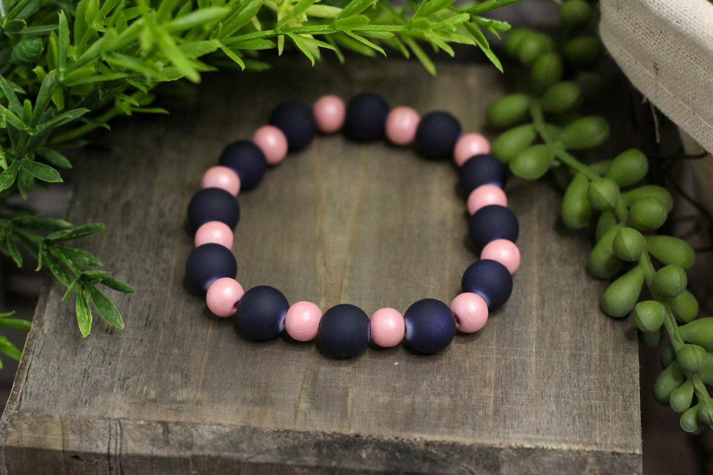 Navy & Pink Bracelet