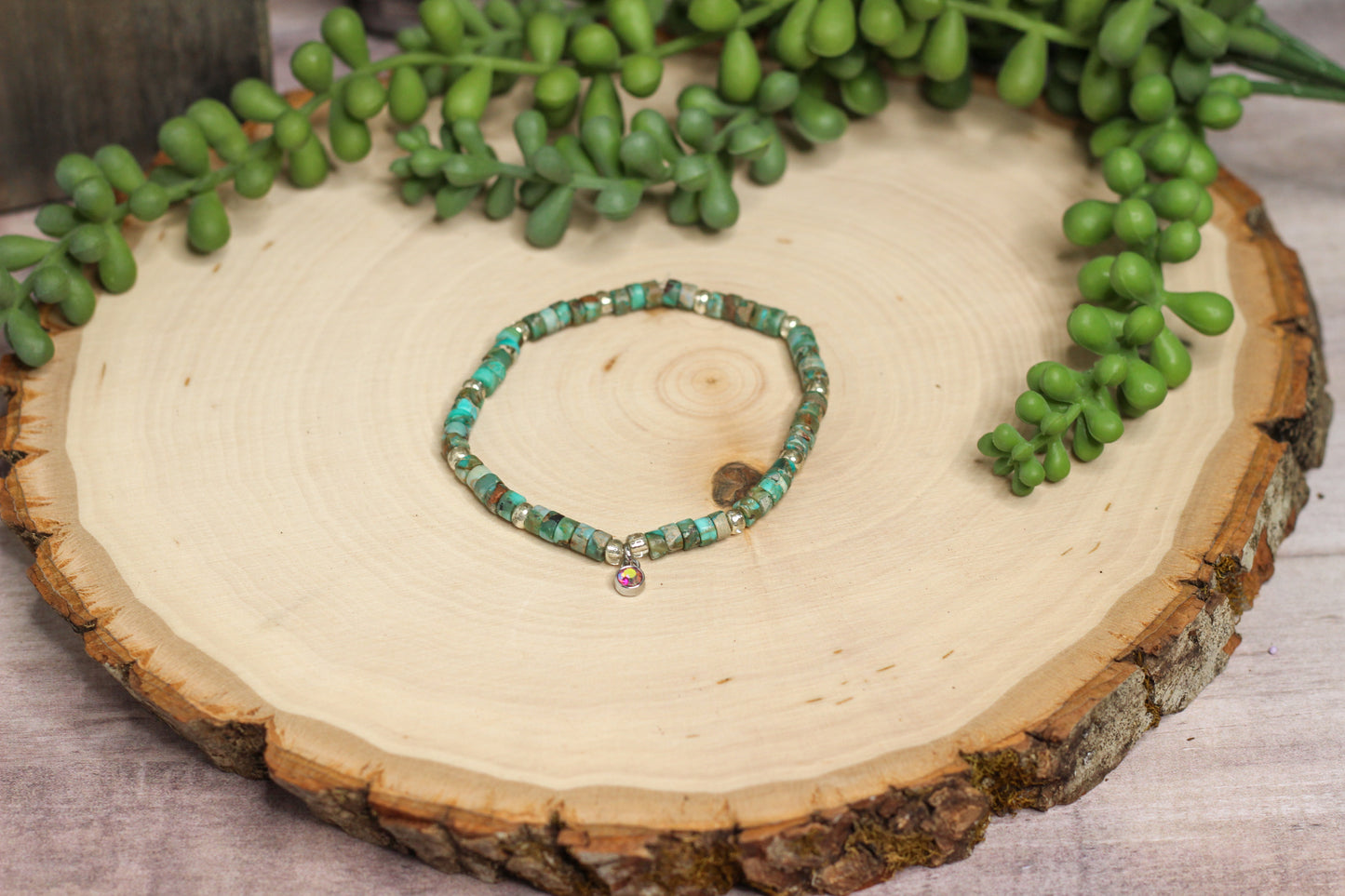 Skinny Turquoise Beaded Bracelet