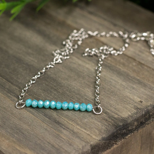 Teal Beaded Necklace