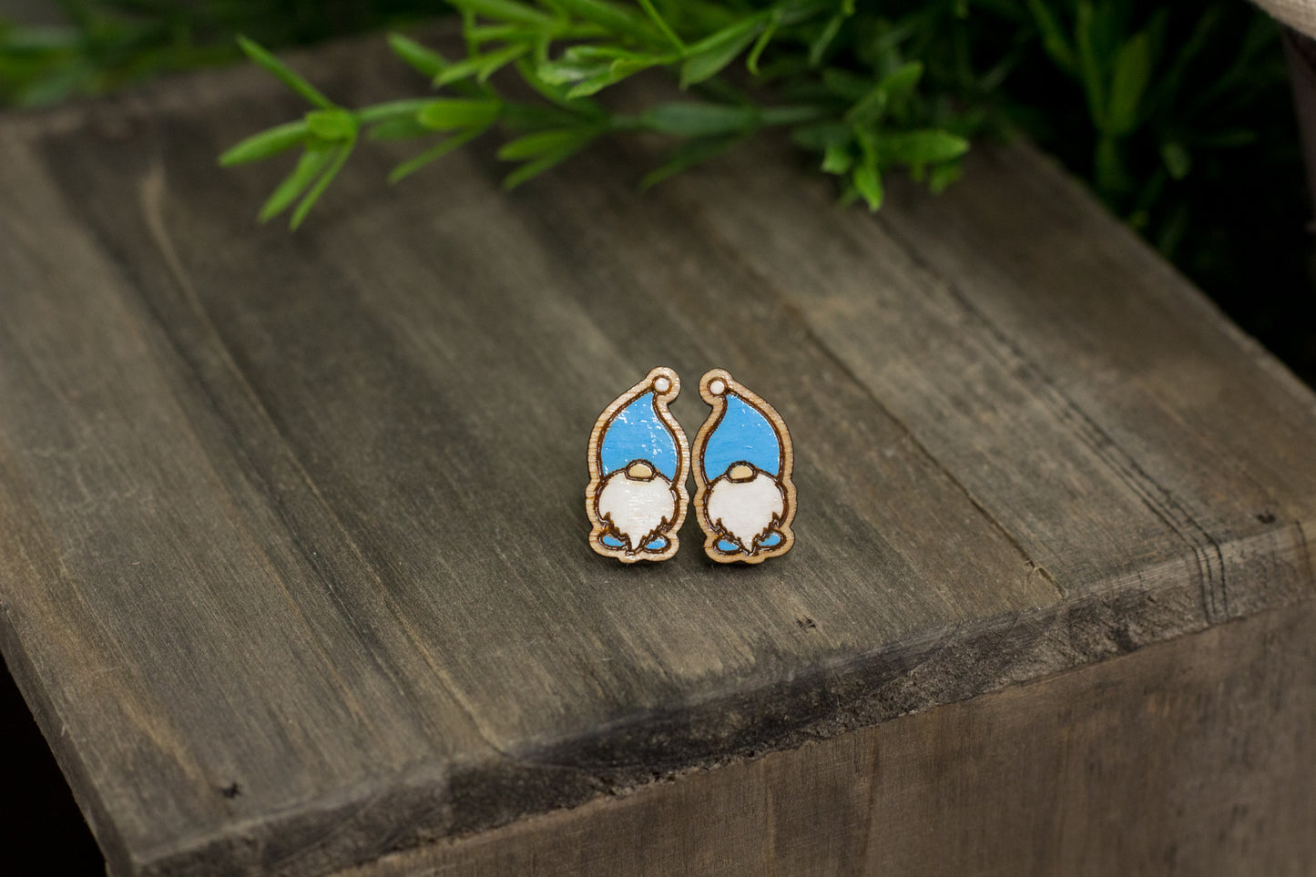 Blue Gnome Wooden Studs
