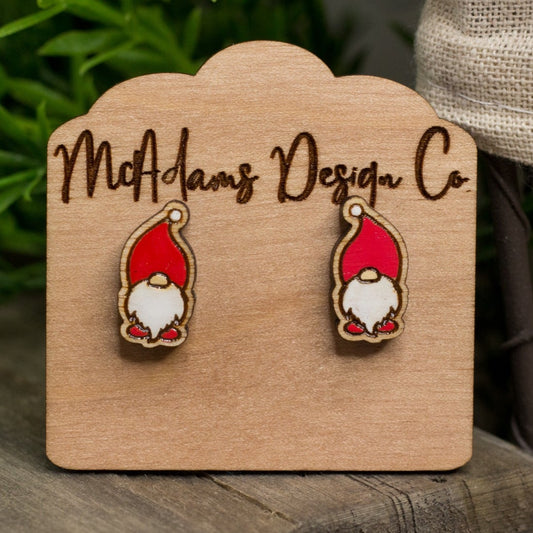 Red Gnome Wooden Studs