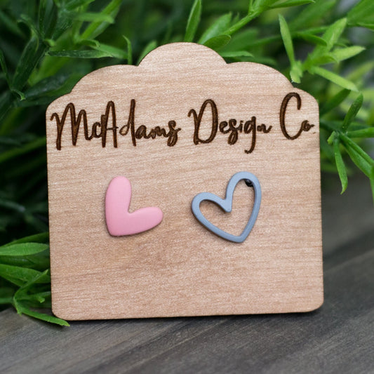 Mismatched Heart Earrings