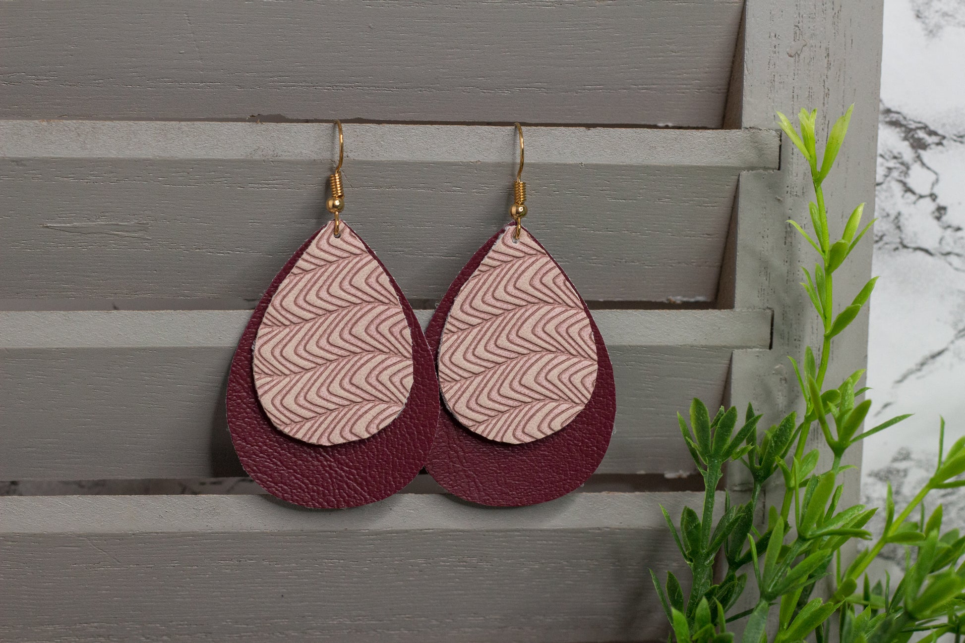 Faux Leather Earrings With Cricut