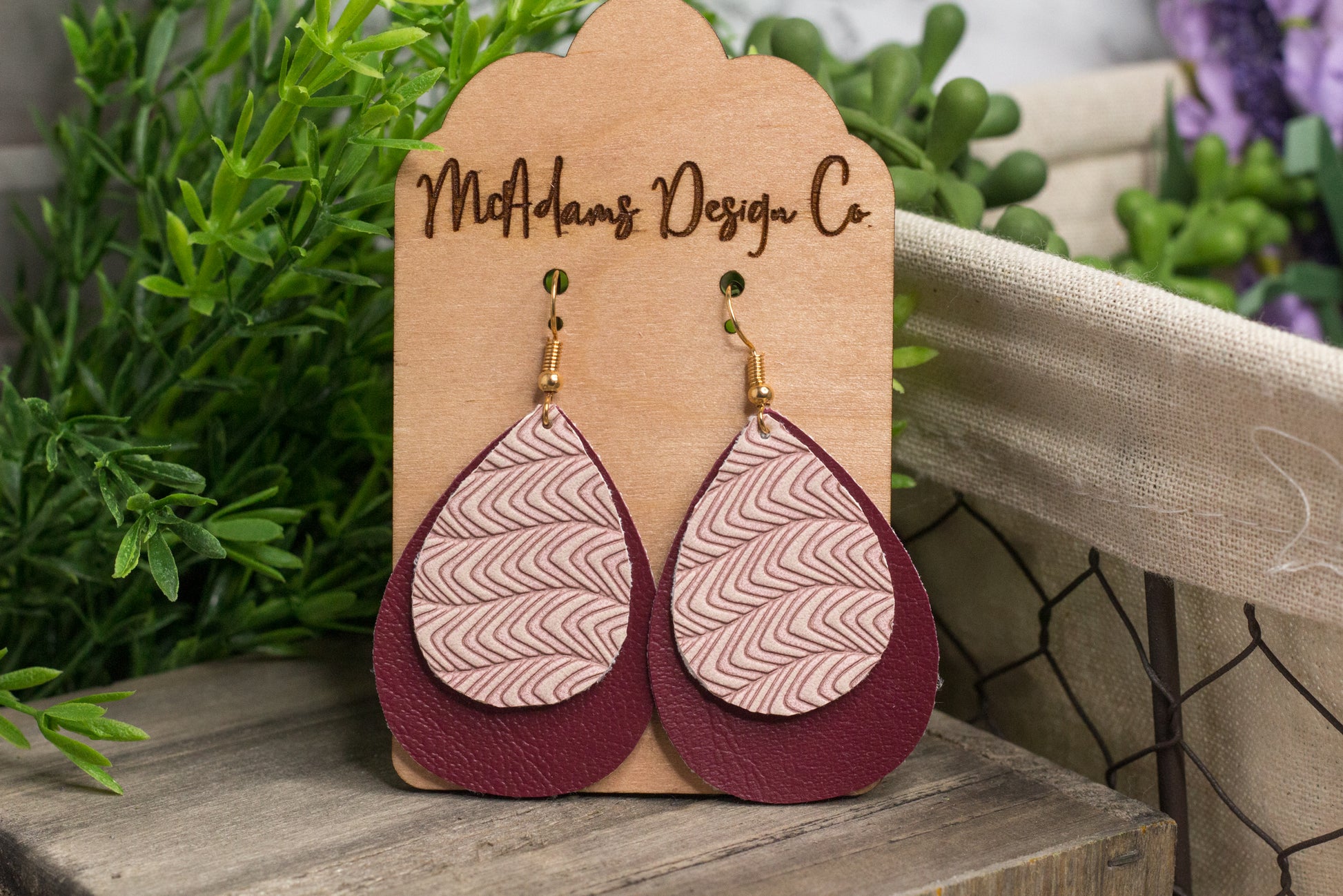 Faux Leather Earrings With Cricut