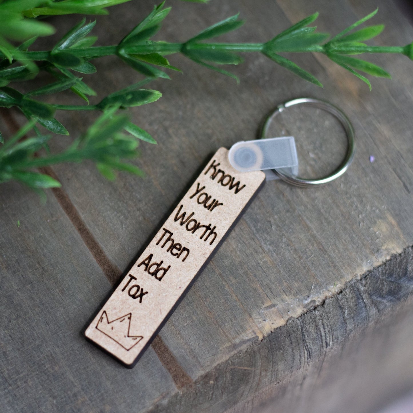 "Know Your Worth And Then Add Tax" Keychain