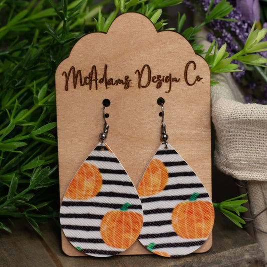 Pumpkin Leather Earrings