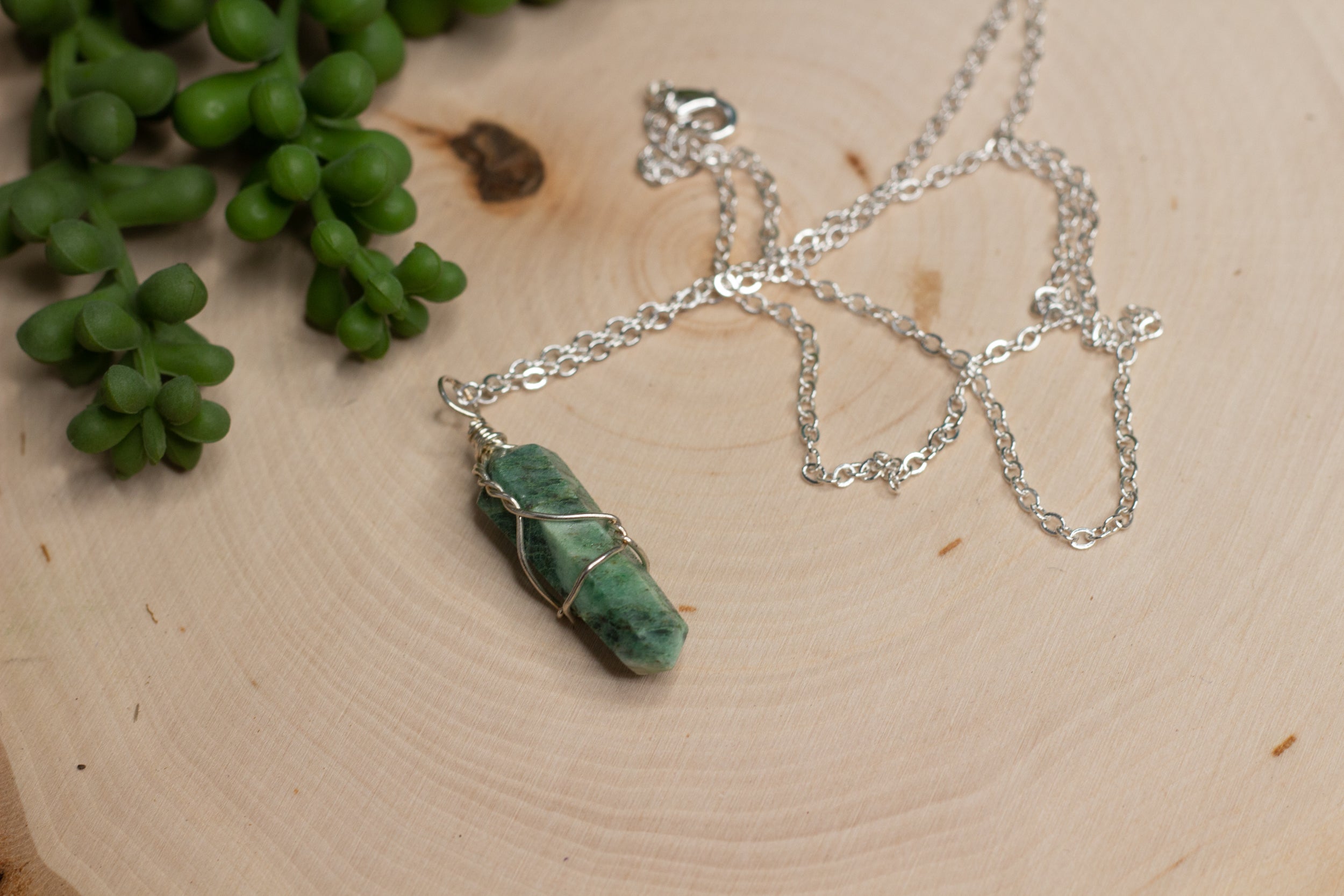 i369 Hot Sale Natural Green Aventurine Faceted Necklace,Healing Crystal