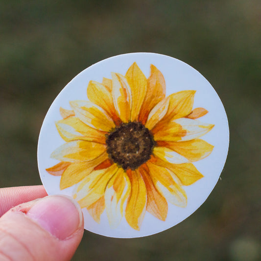 Watercolor Sunflower Sticker