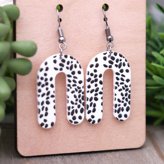 Speckled Arch Acrylic Earrings