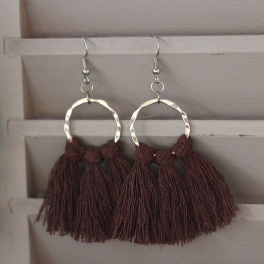 Hoop Macrame Earrings