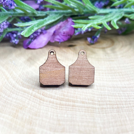 Cow Tag Wooden Stud